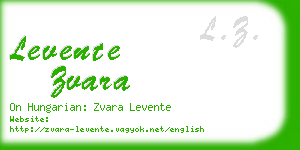 levente zvara business card